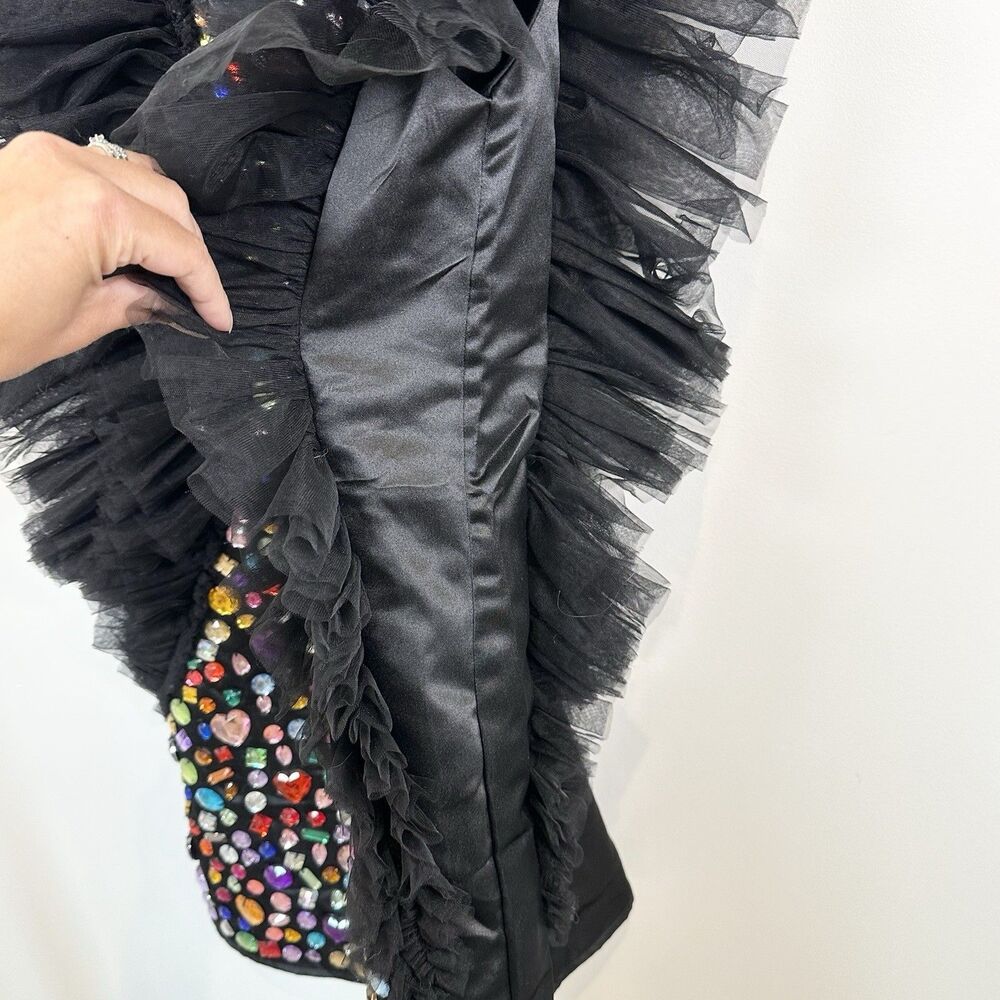Elegant Black Kids Formal Dress with Colorful Embellishments - Picture 5 of 12